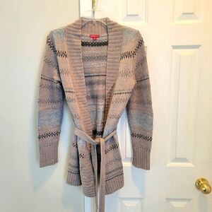 Merona Beige Patterned Cardigan